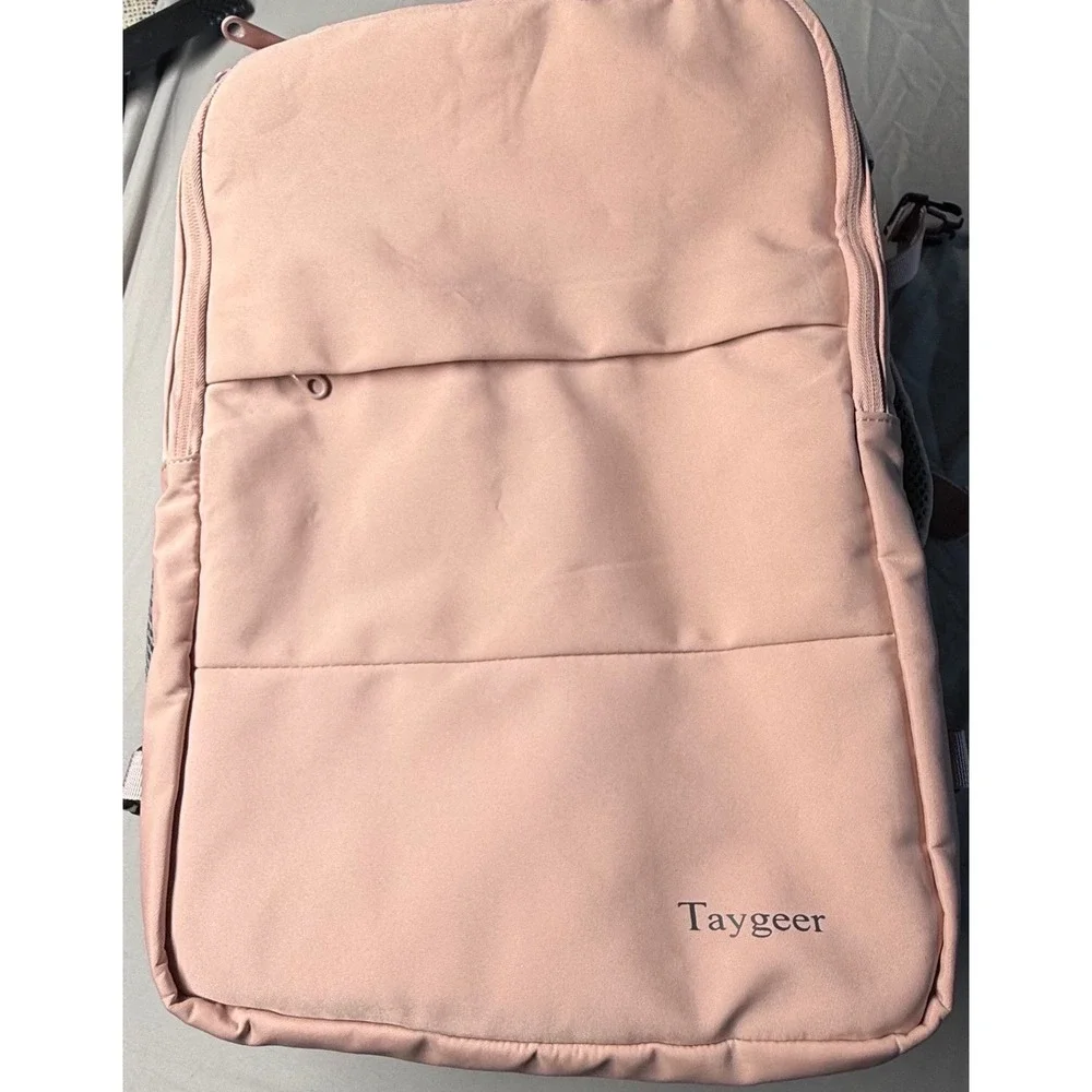 Taygeer Travel Laptop Backpack Pink USB Charging 17